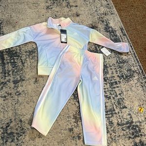 New with tags Adidas Rainbow Tricot Jacket and Pant set